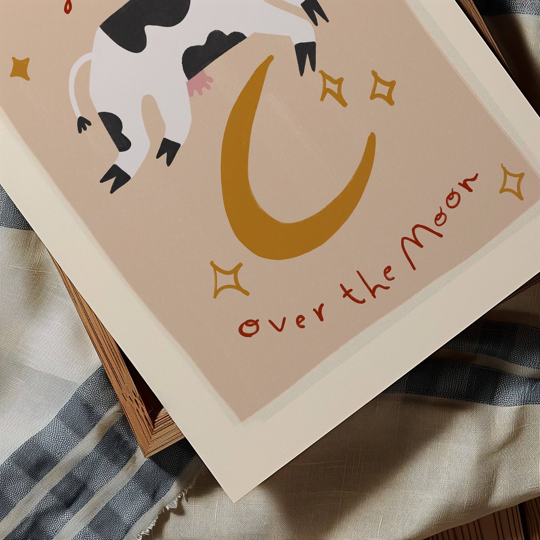 cow jumped over the moon - print