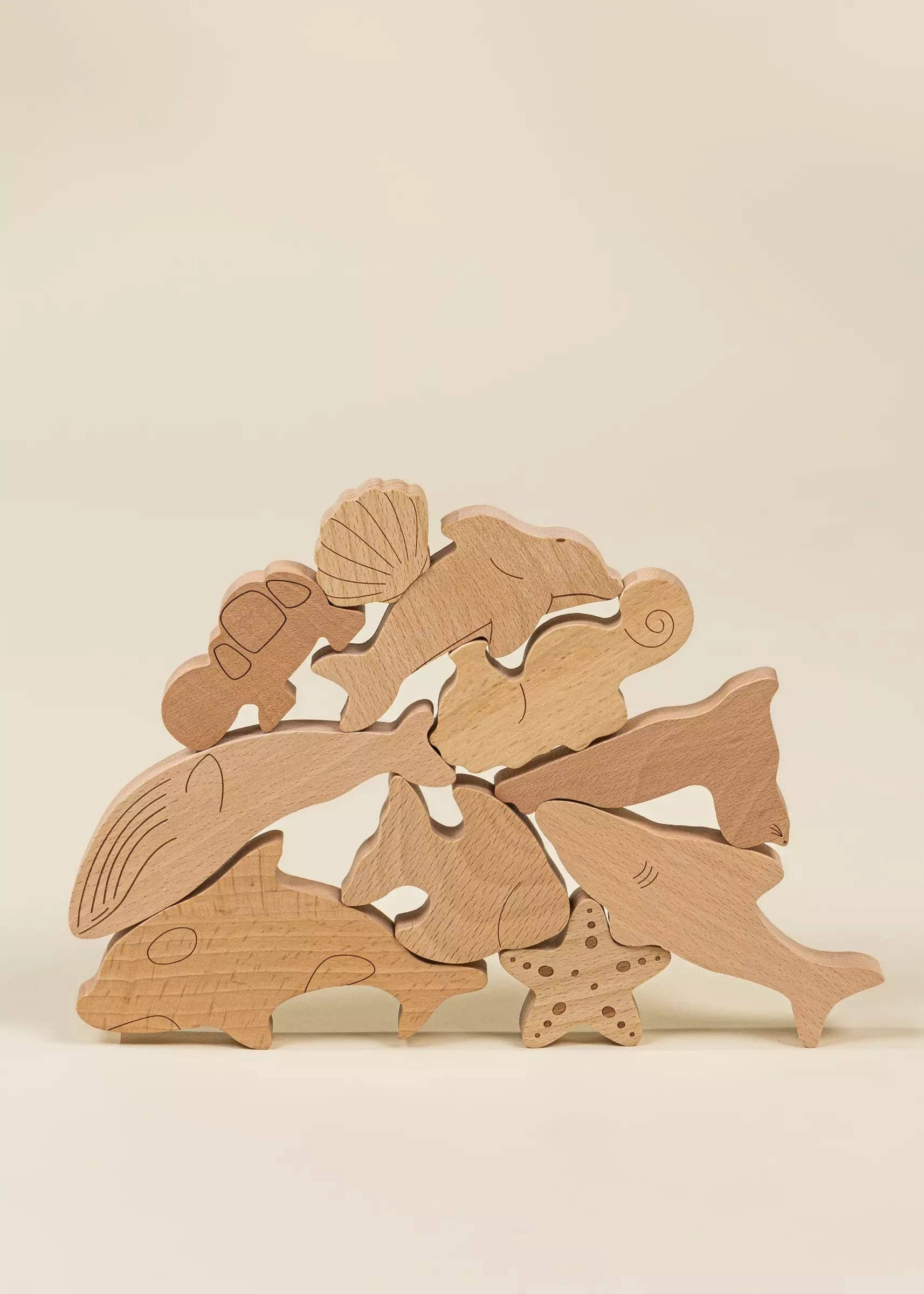 wooden puzzle - under the sea (10 pcs)