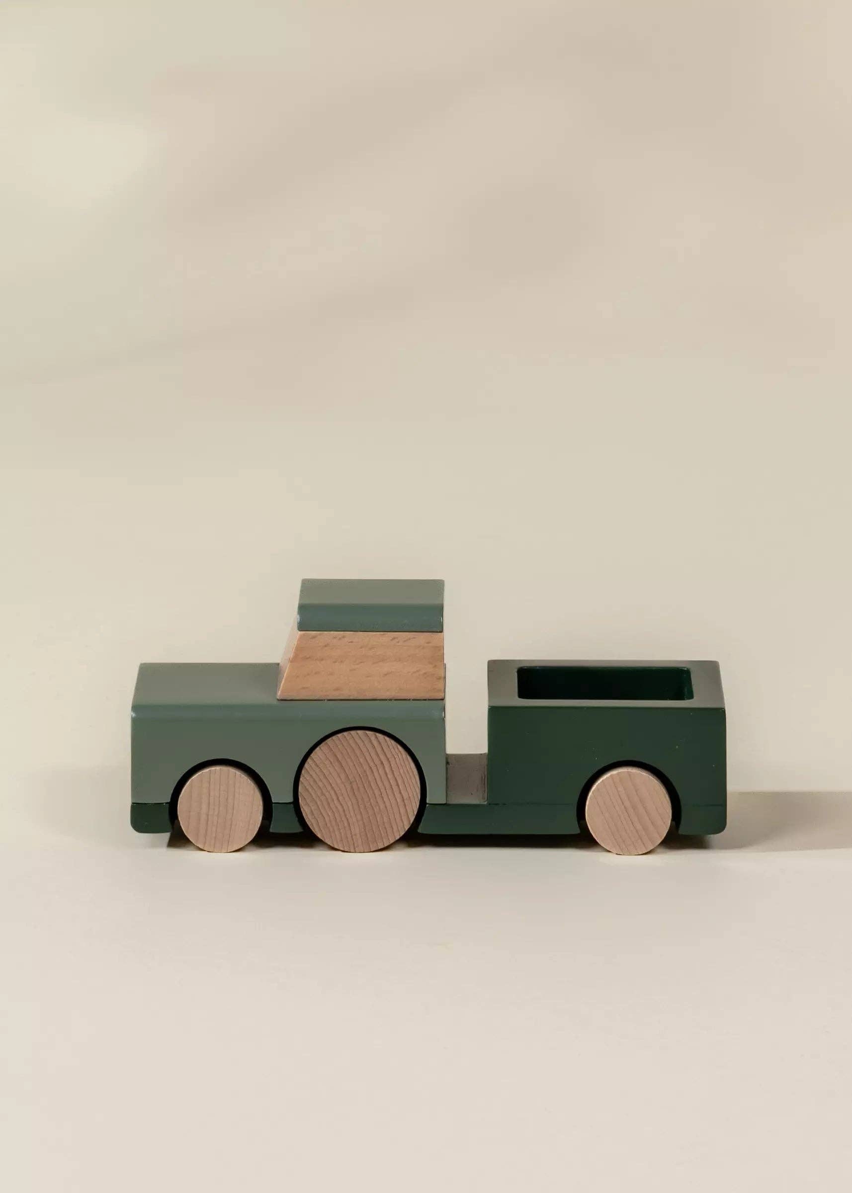 farm tractor - wooden vehicle