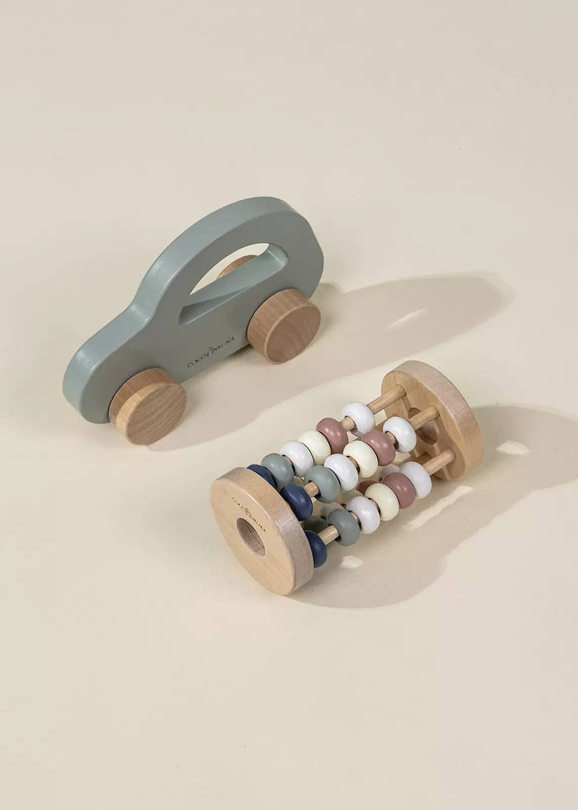 wooden abacus & car set