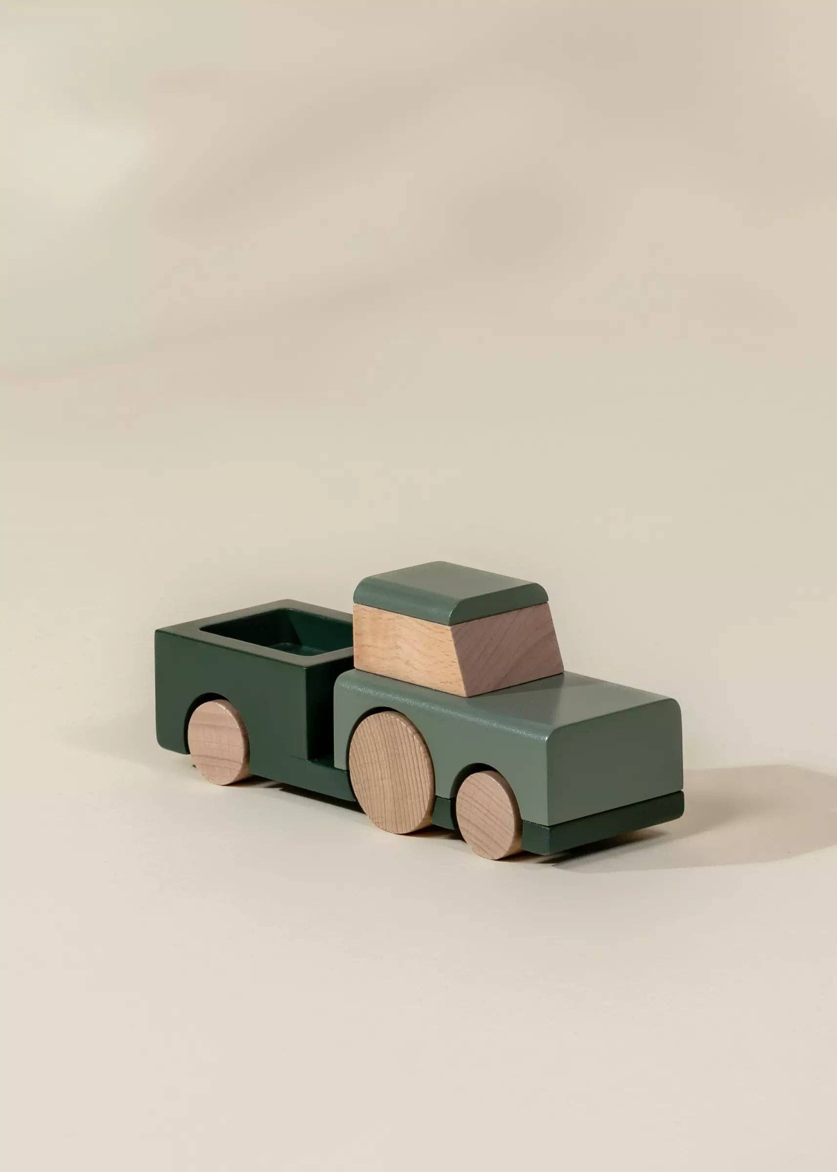 farm tractor - wooden vehicle