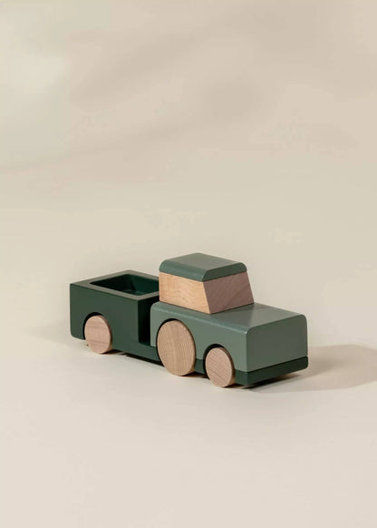 farm tractor - wooden vehicle