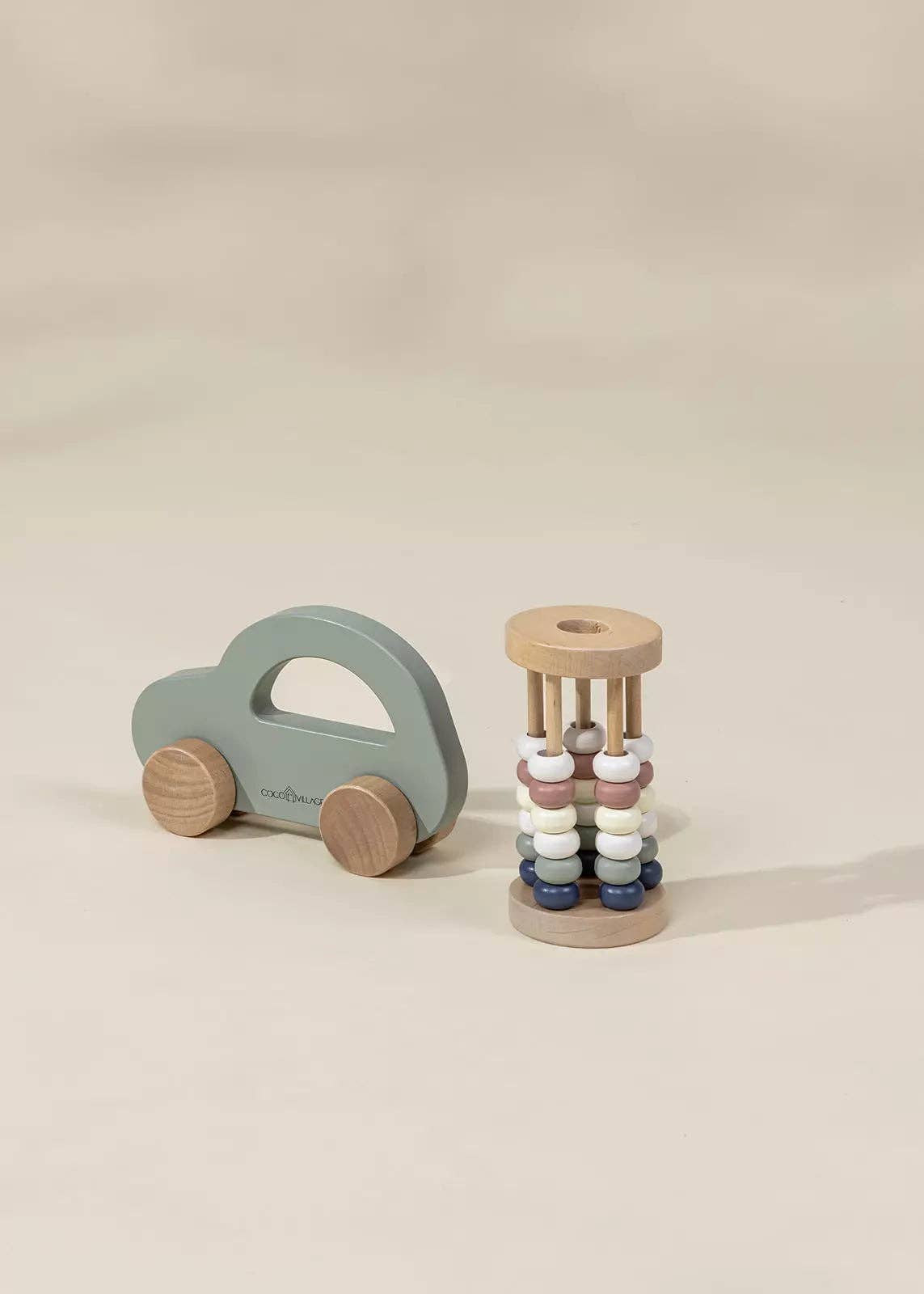 wooden abacus & car set