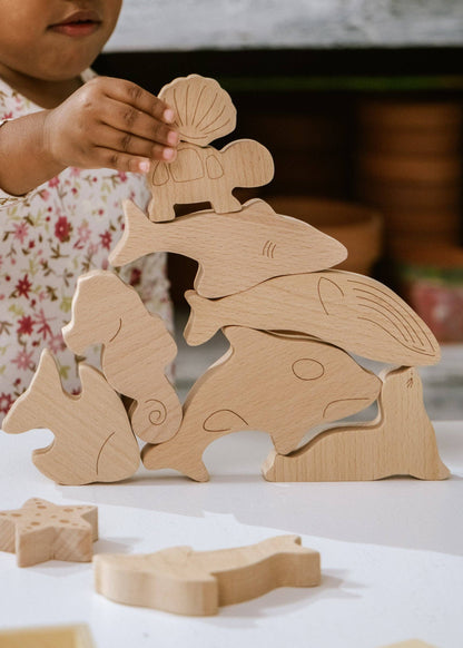 wooden puzzle - under the sea (10 pcs)