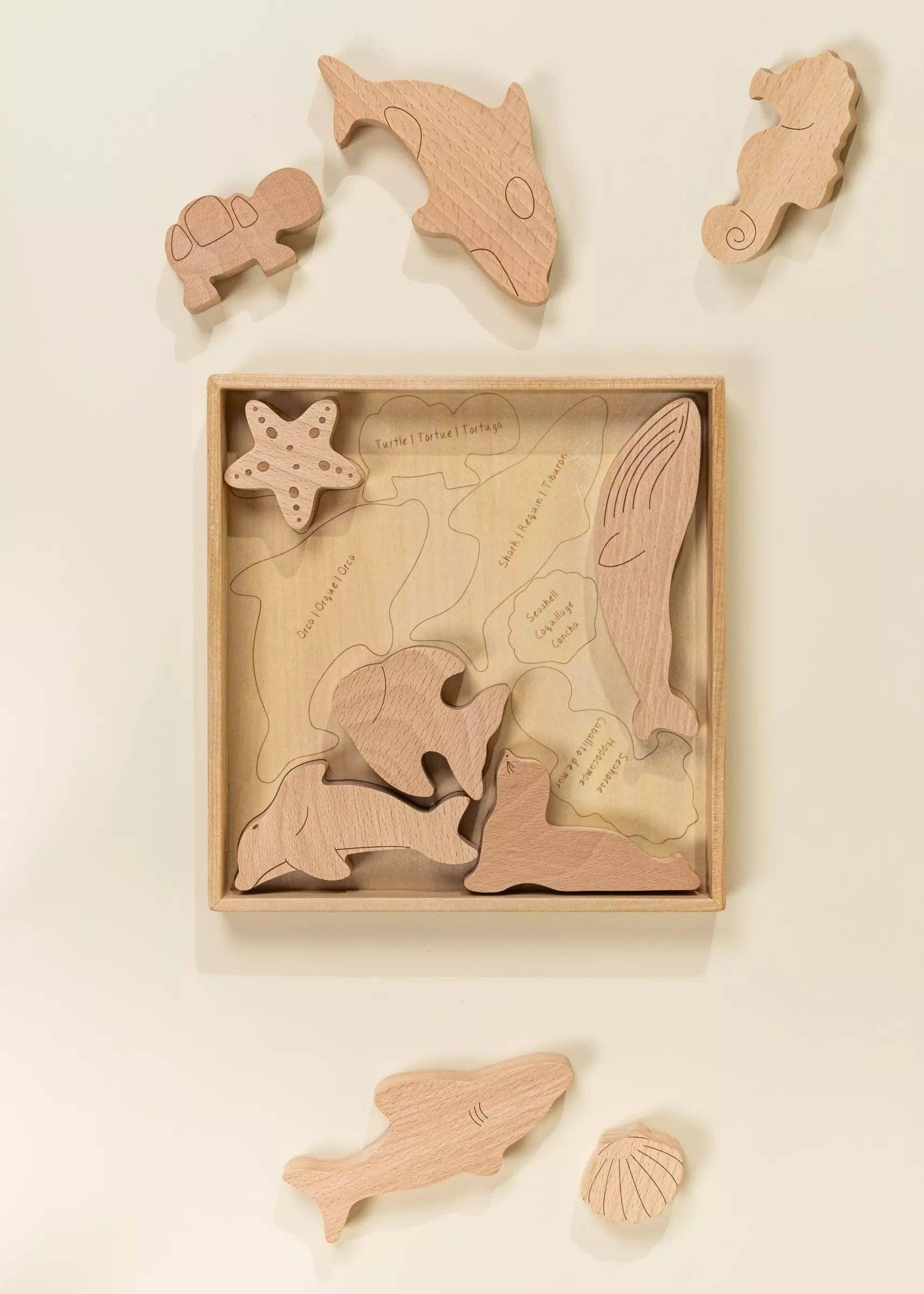 wooden puzzle - under the sea (10 pcs)