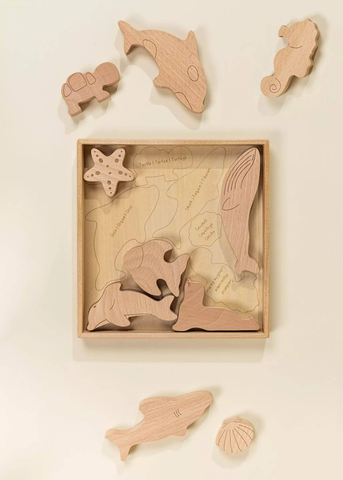 wooden puzzle - under the sea (10 pcs)