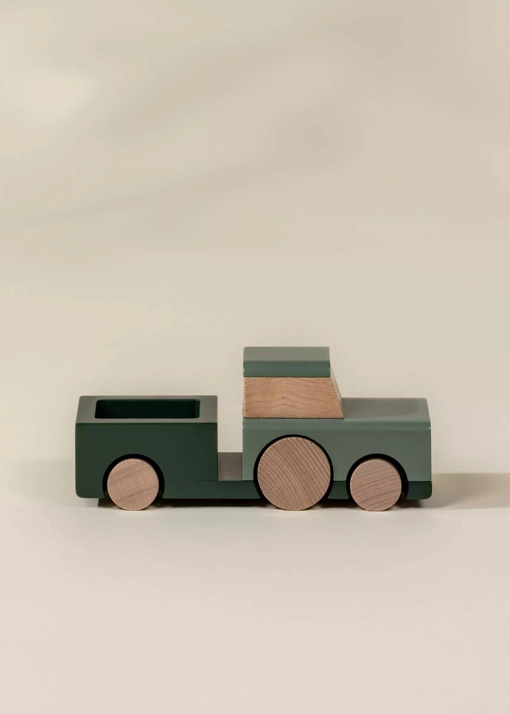 farm tractor - wooden vehicle