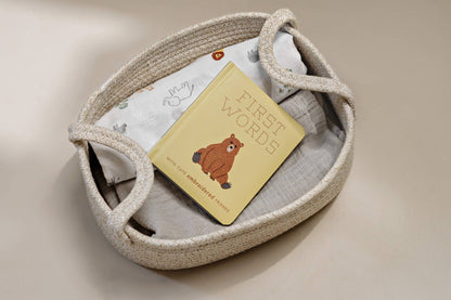 first words with cute embroidered friends