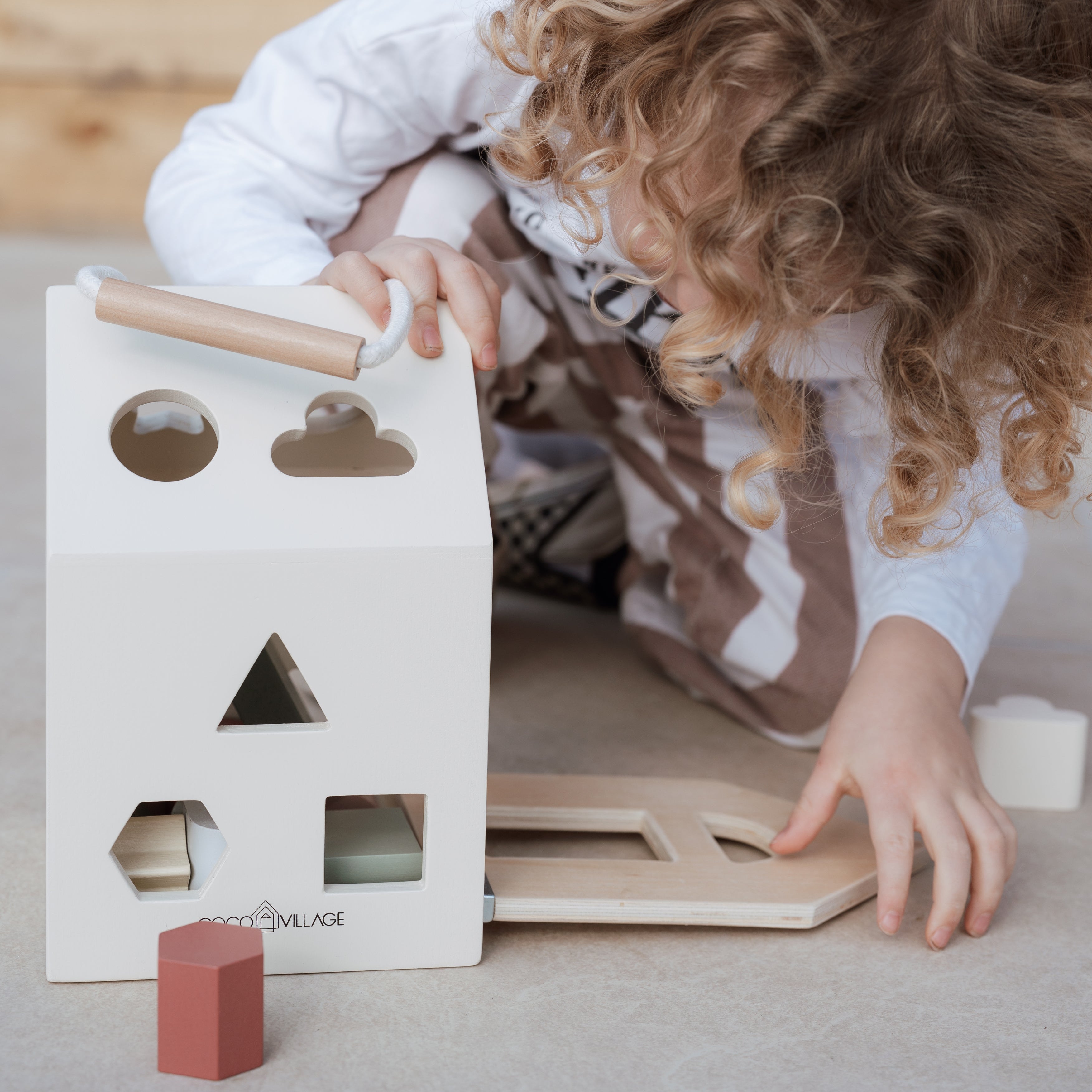 wooden shapes sorting house