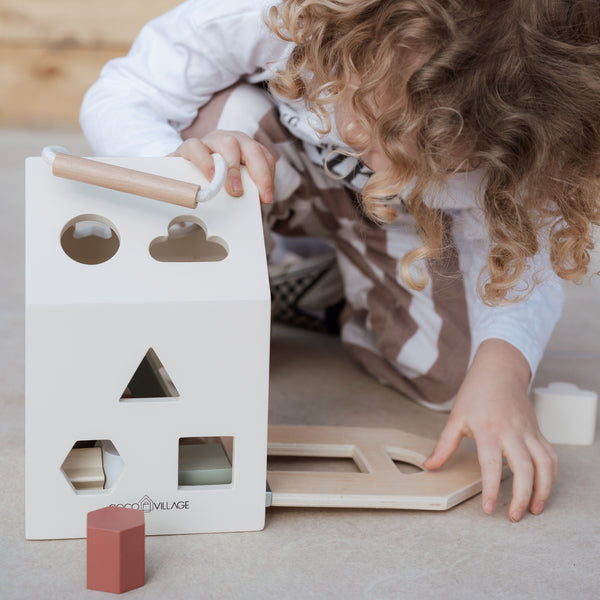 wooden shapes sorting house