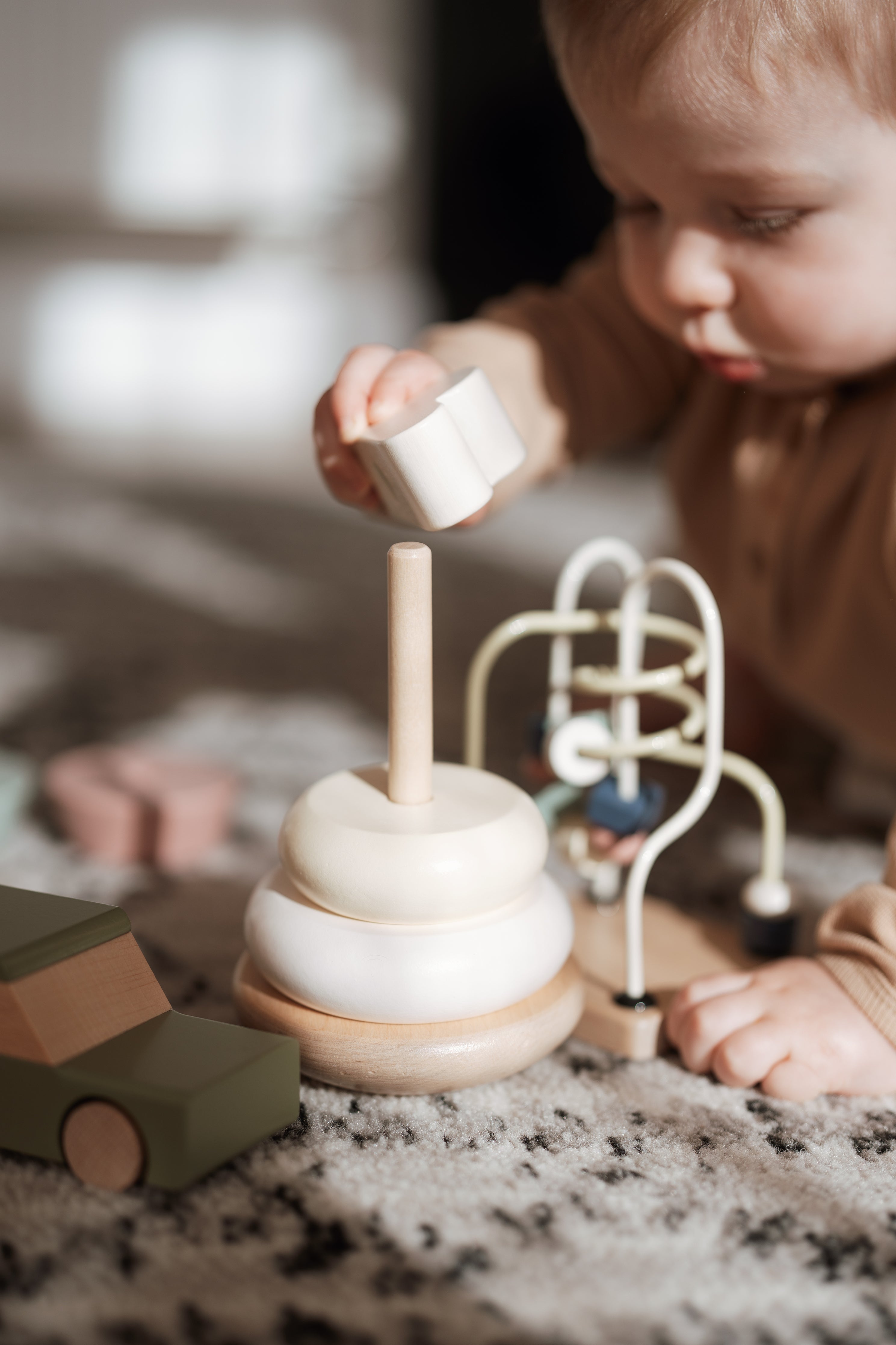 wooden stacking rings & bead maze