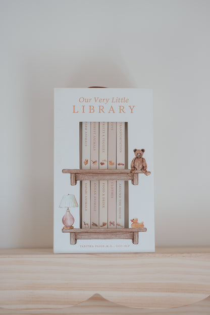 our very little library board book set