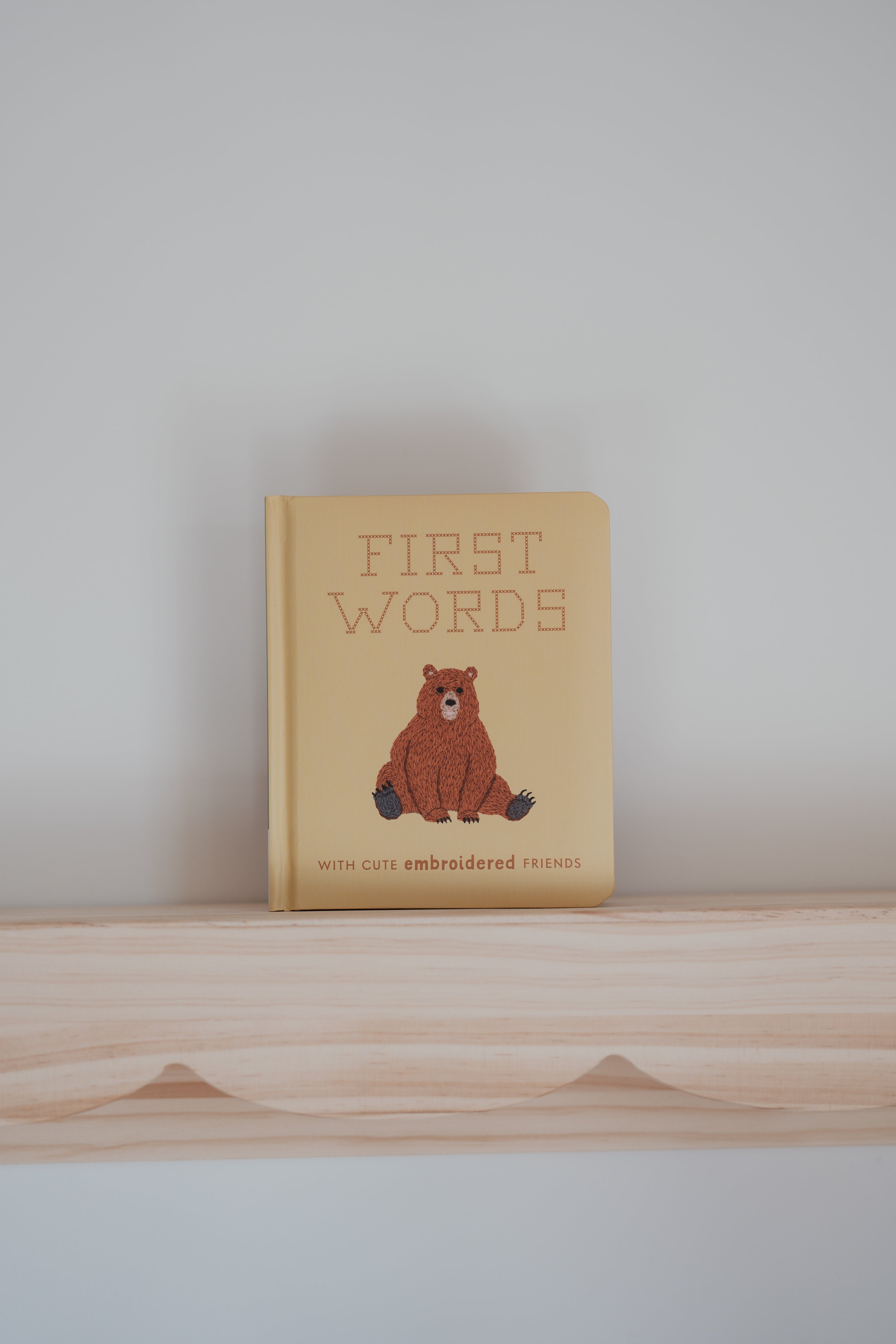 first words with cute embroidered friends