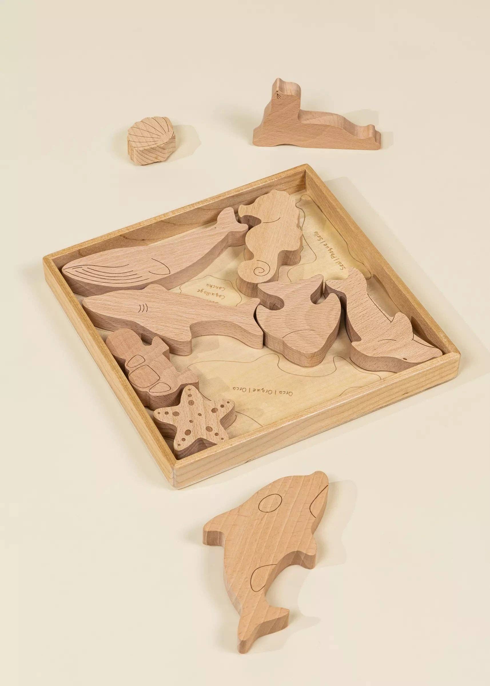 wooden puzzle - under the sea (10 pcs)