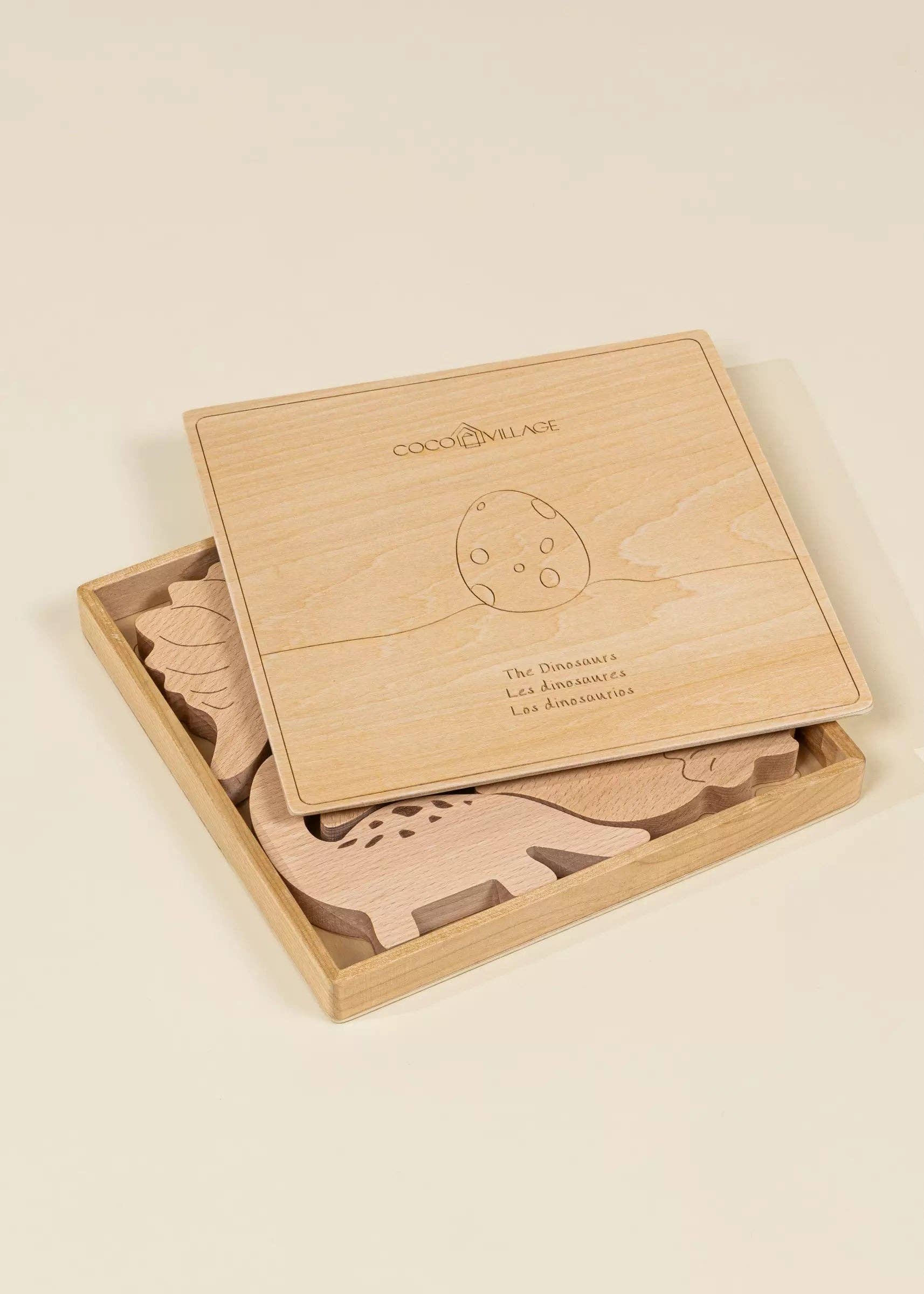 wooden balance puzzle - dino (7 pcs)