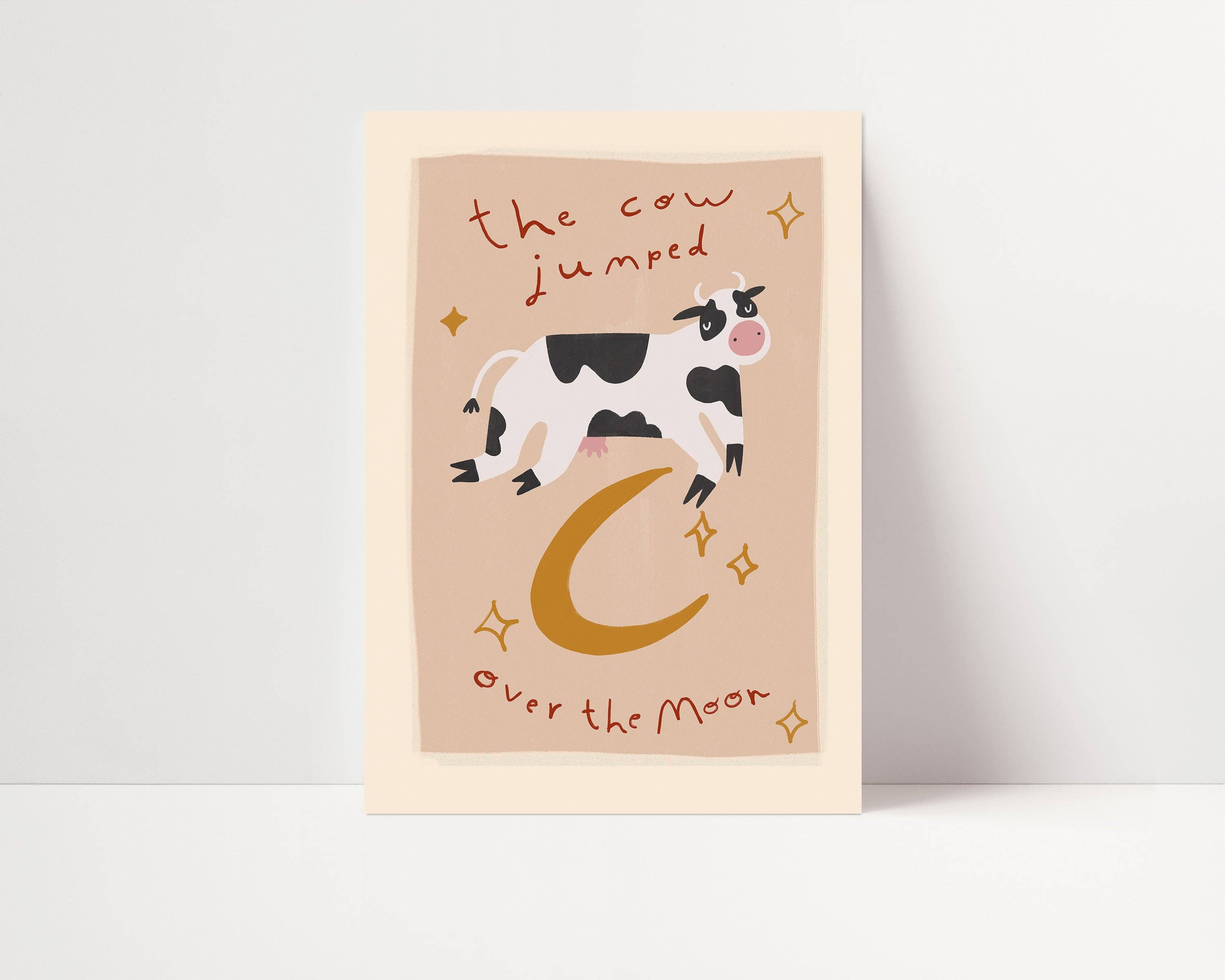 cow jumped over the moon - print
