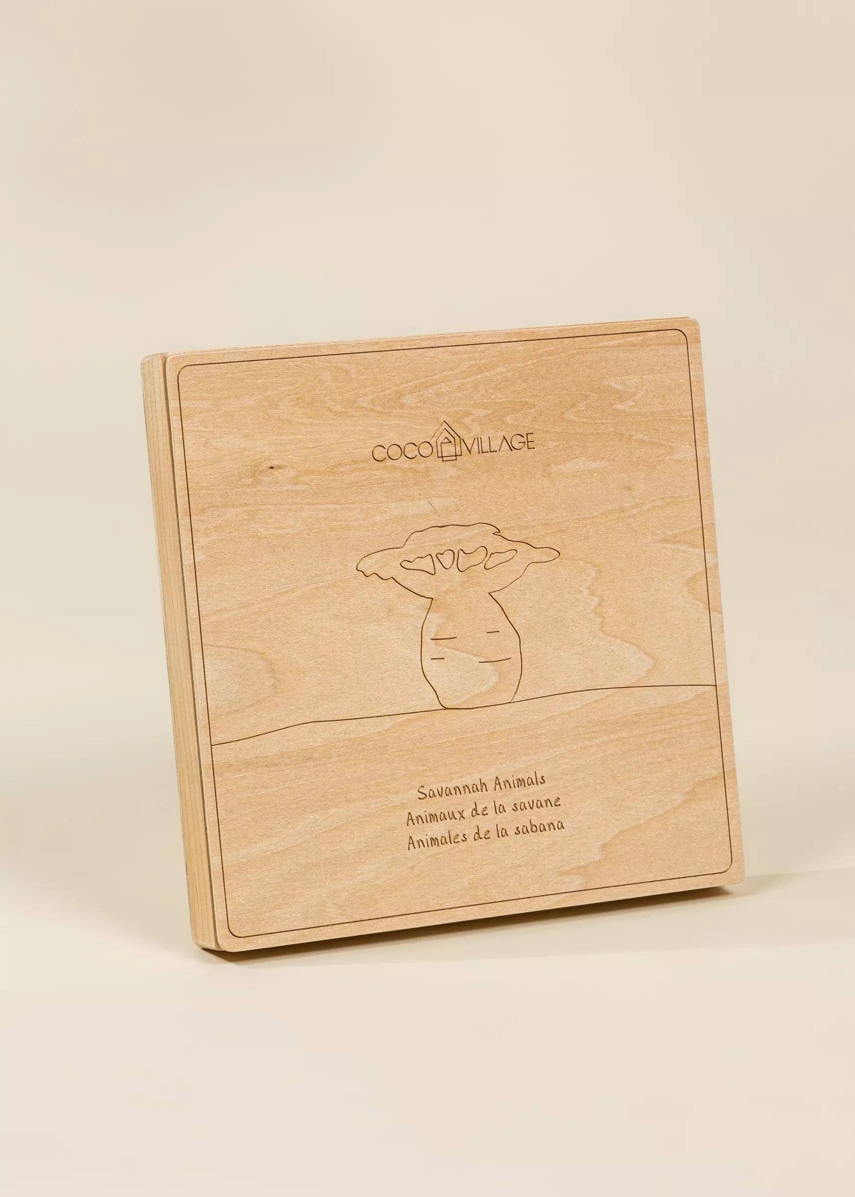 wooden balance puzzle - safari (8 pcs)